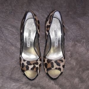 Luciano padovan cheetah heels